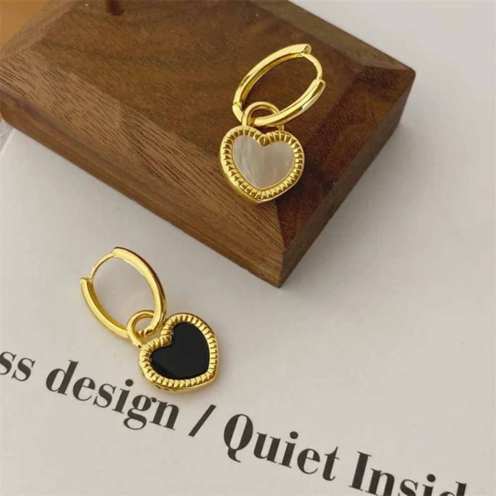5 for $25 Classy 14k Gold Plated Heart Earrings - Picture 4 of 7